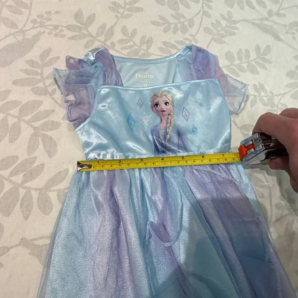 Disney Frozen Elsa 2T Toddler Nightgown Dress Up Costume Blue halloween